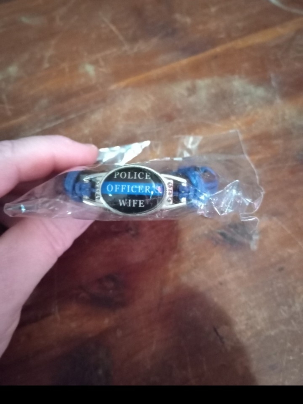 Police Officer Wife Blue Bracelet